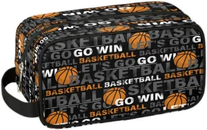 Bardic Travel Toiletry Bag for Boys, Waterproof Hanging Dopp Kit for Men, Shaving Bag with Large Capacity for Travel,Sports Shower (Basketball Sport)