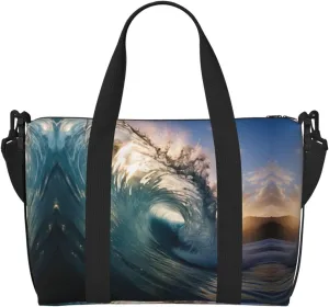Beautiful Ocean Waves Print Fashionable Handbag Crossbody Bag,Perfect For Travel,Weekend Getaways And Daily Use