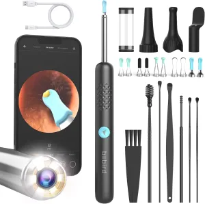 BEBIRD Ear Wax Removal Tool with HD Camera - R1 Upgraded Smart Visual Ear Cleaner with Otoscope, Ear Viewer with 6 LED Light & Multi Replacement Tips for Cleaning Earwax & Inspection Kits