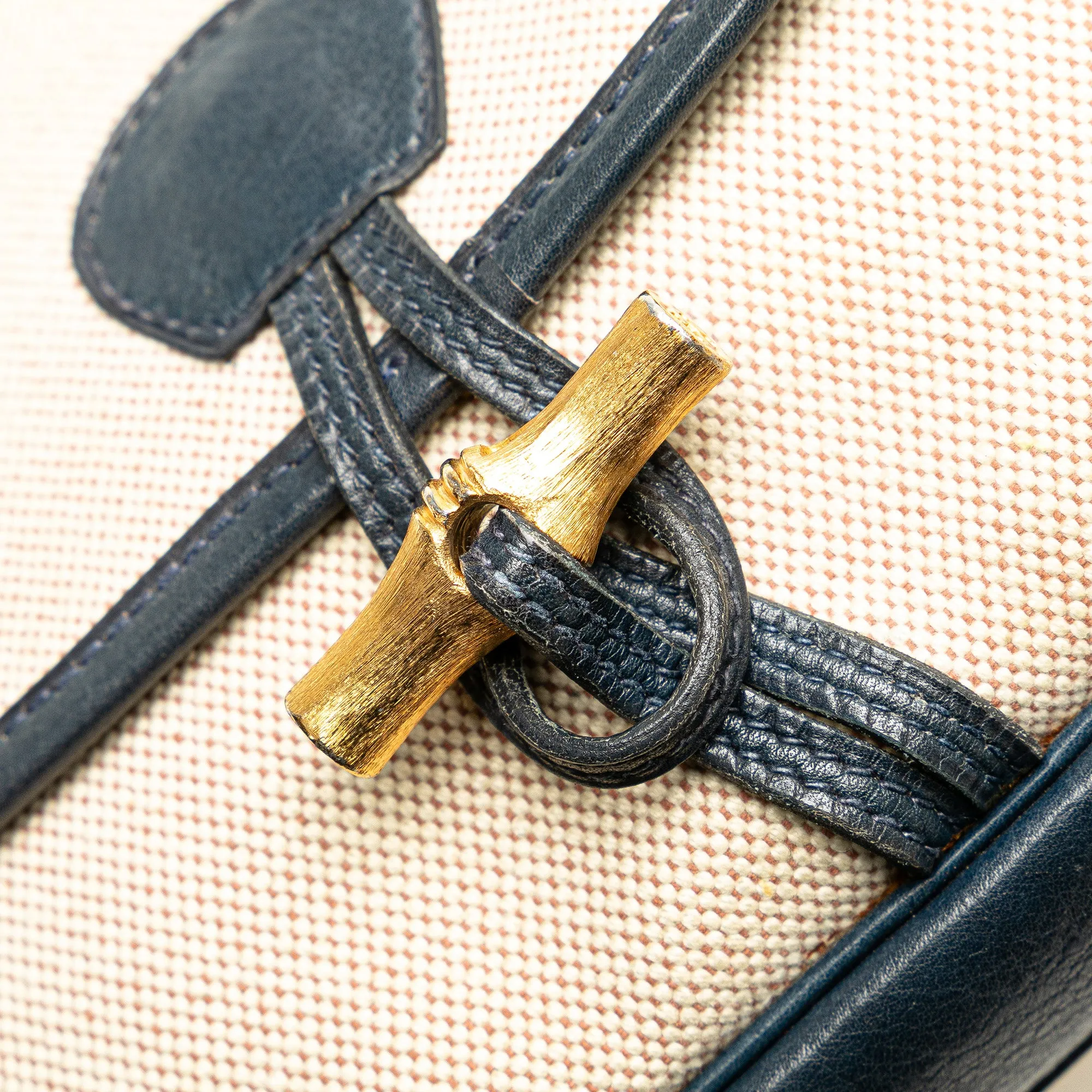 Beige Hermès Canvas Balle de Golf Crossbody