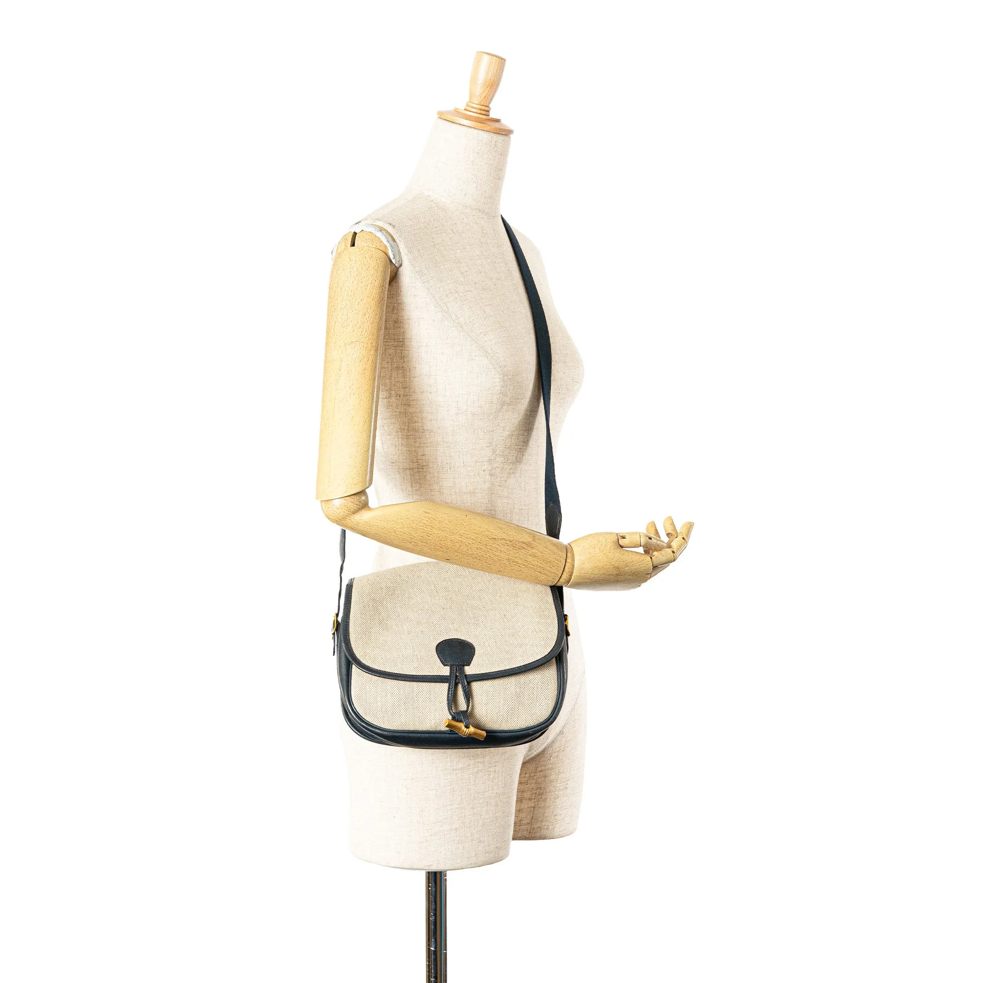 Beige Hermès Canvas Balle de Golf Crossbody