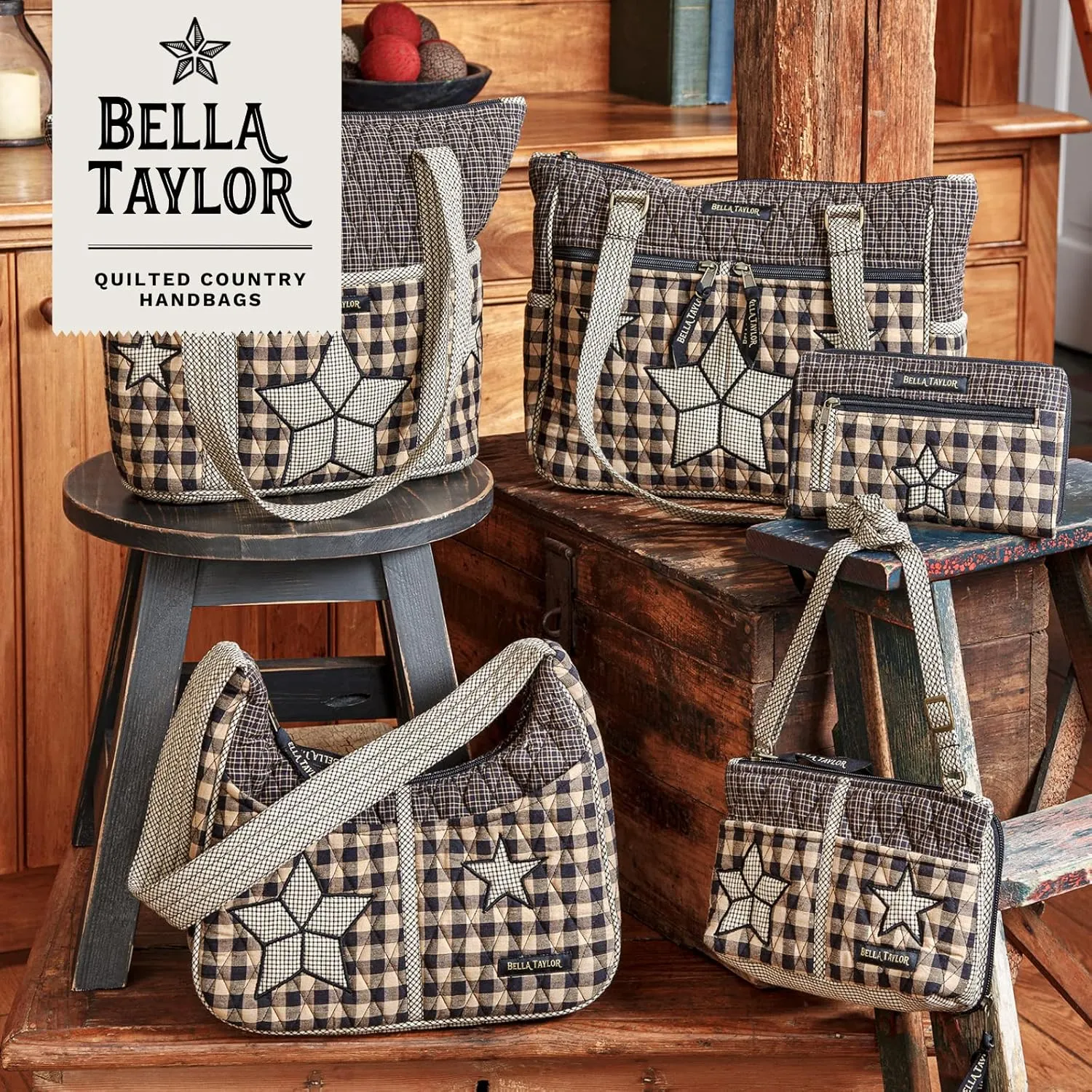 Bella Taylor Claire Crossbody Shoulder Bag, Multicompartment Purse for Women