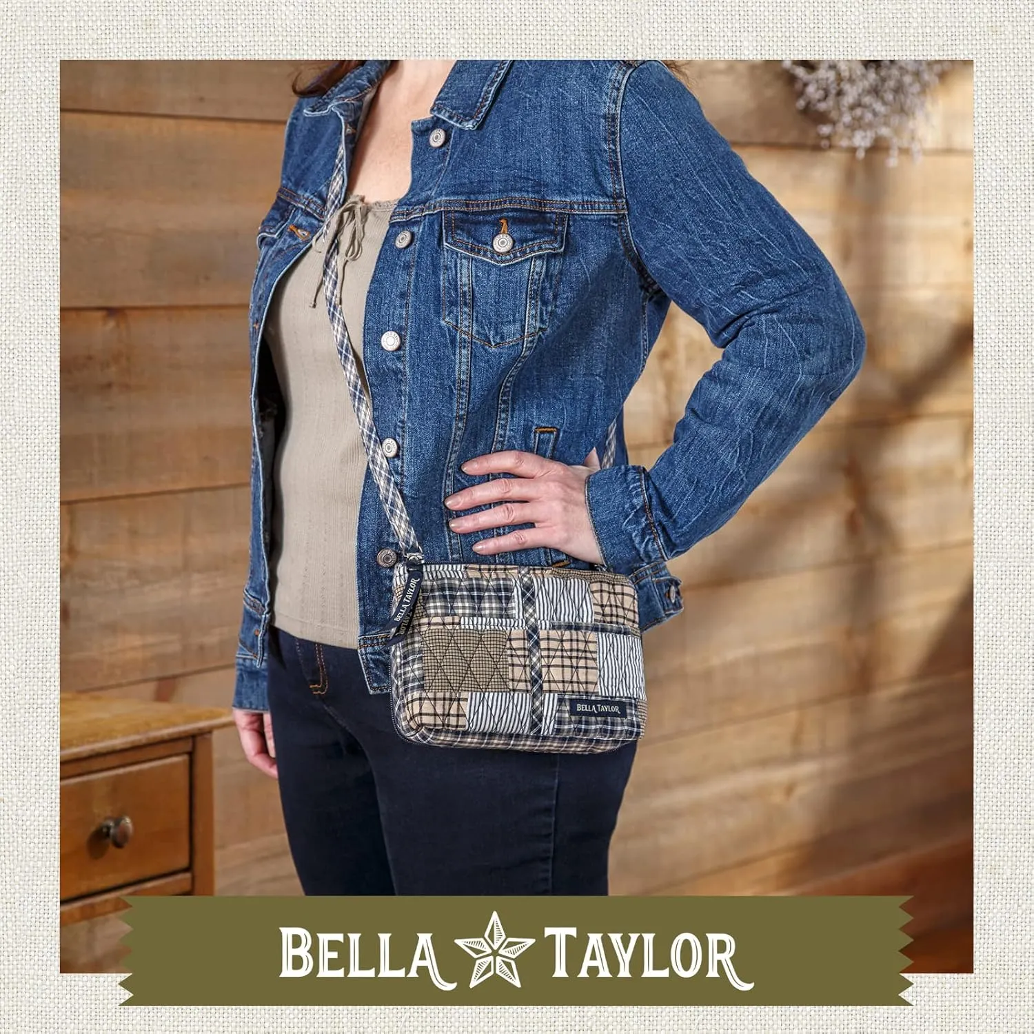 Bella Taylor Essentials Crossbody Purse with Built In Wallet