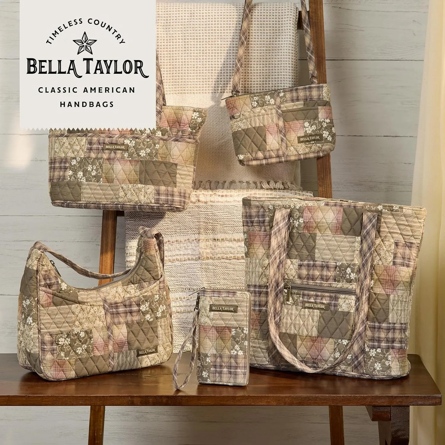 Bella Taylor Essentials Crossbody Purse with Built In Wallet