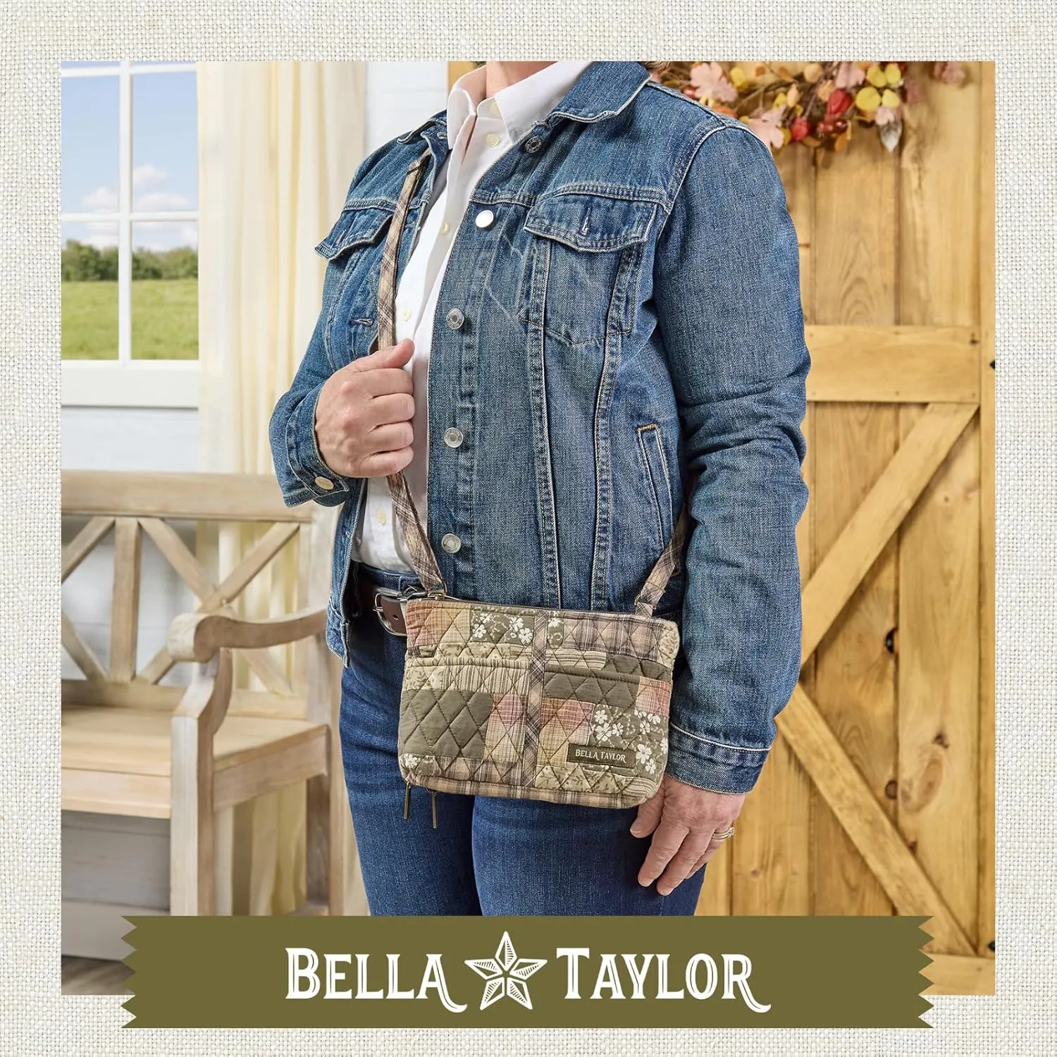 Bella Taylor Essentials Crossbody Purse with Built In Wallet