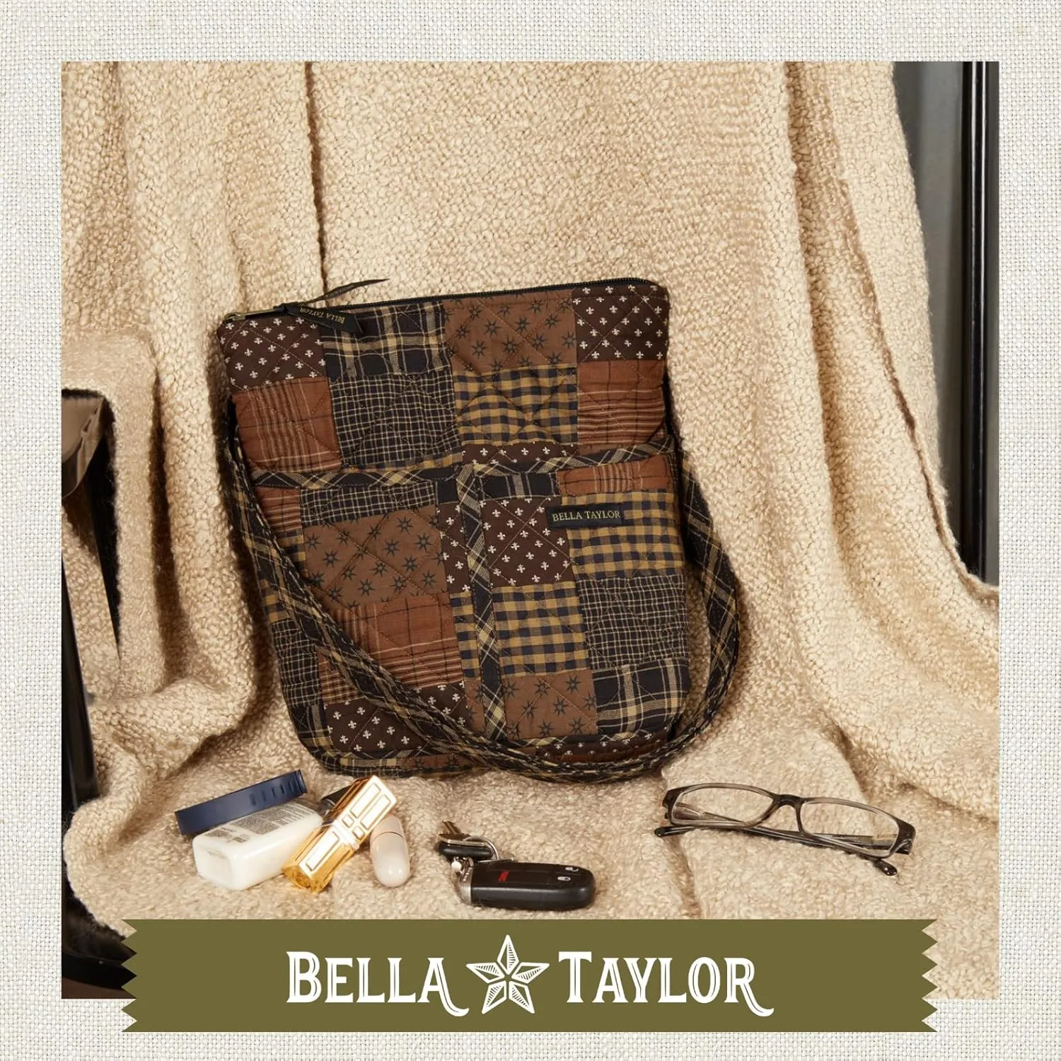Bella Taylor Hipster Crossbody Purse for Women | Medium Size Shoulder Bag with Adjustable Strap