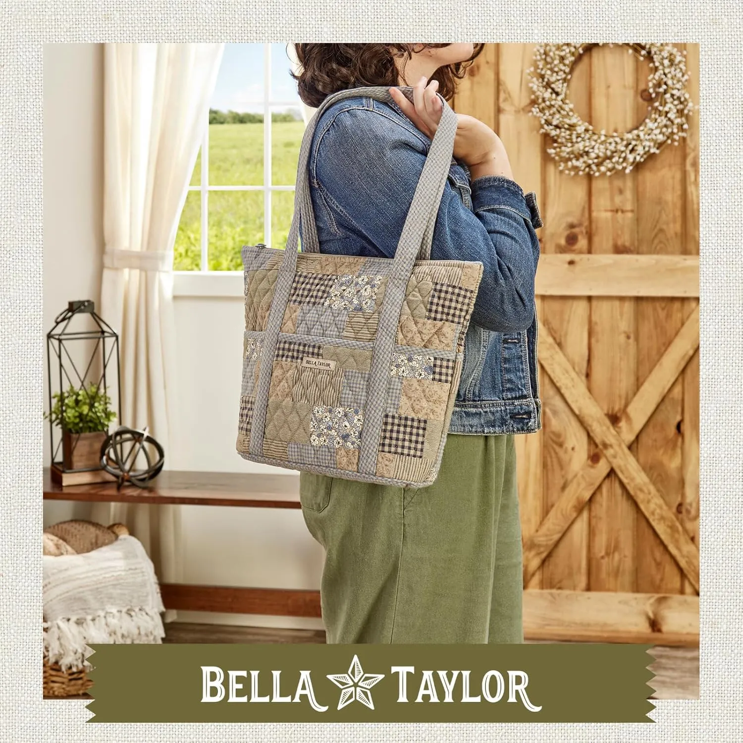 Bella Taylor Stride Tote | Lightweight Quilted Fabric Handbags for Women