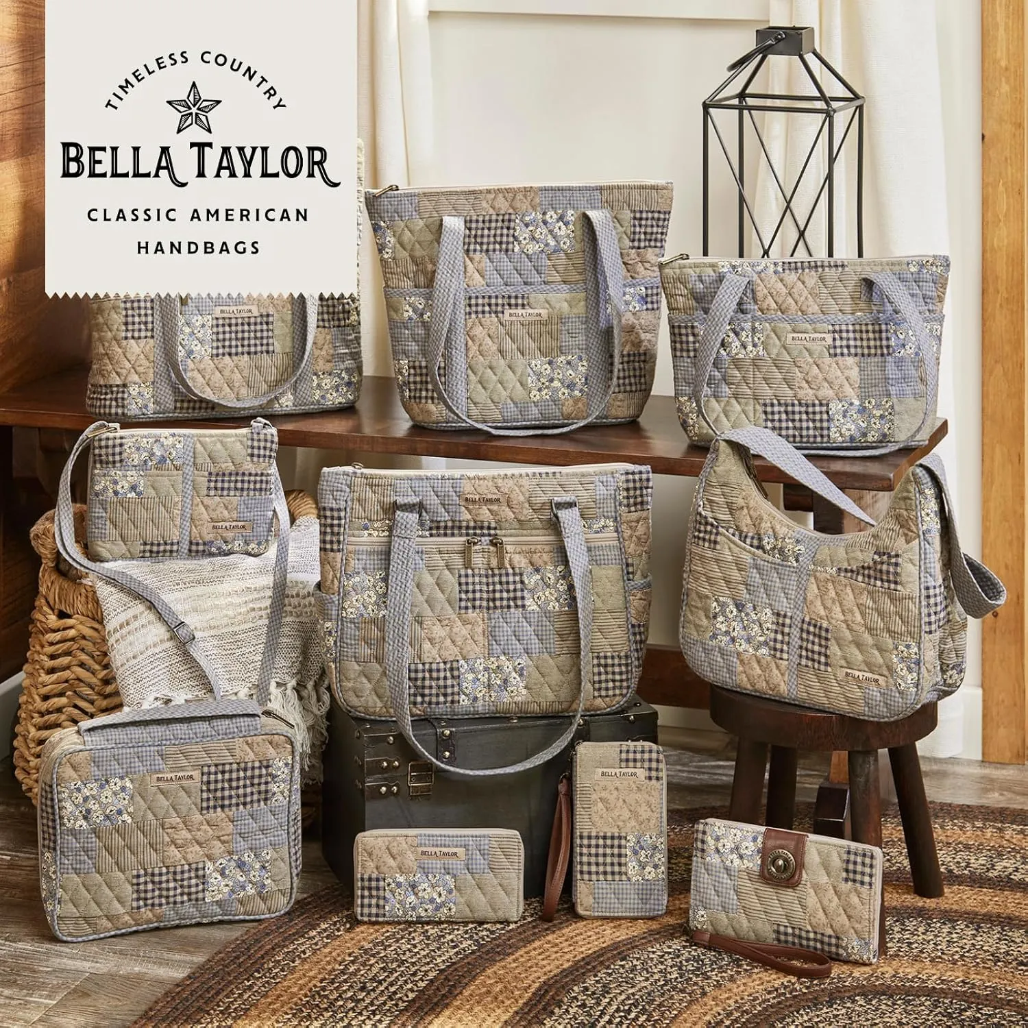 Bella Taylor Stride Tote | Lightweight Quilted Fabric Handbags for Women