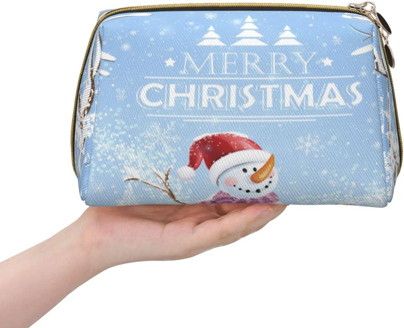 Bird Waterproof leather cosmetic bag,Animal Print Bicolour Birds,large capacity and easy to care for carefor storing cosmetics, toiletries, makeup brushes,Dark Pink