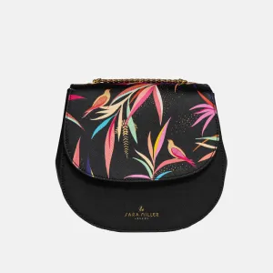 Black Bamboo Gold Chain Crossbody Bag