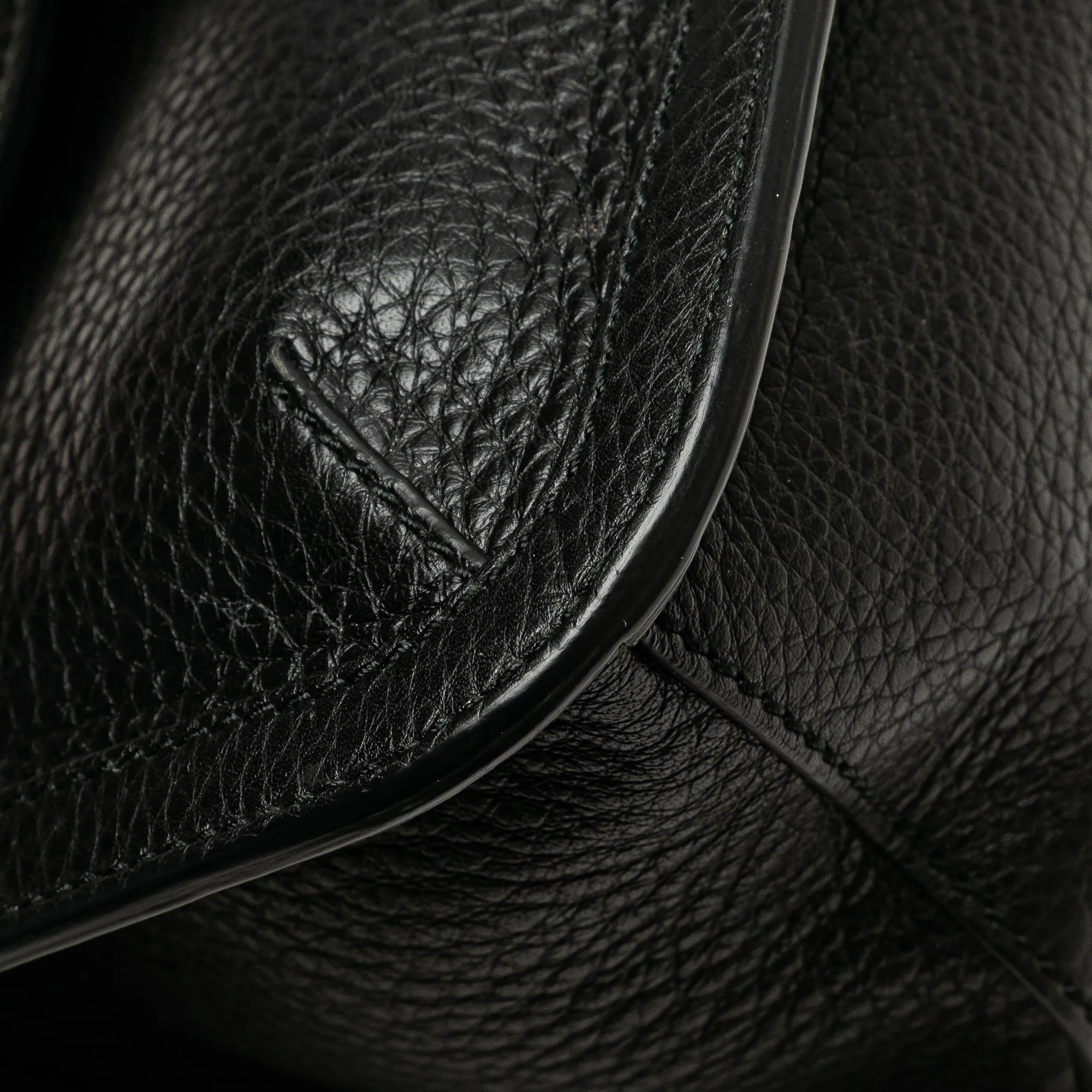 Black Gucci Medium Leather Bamboo Daily Crossbody