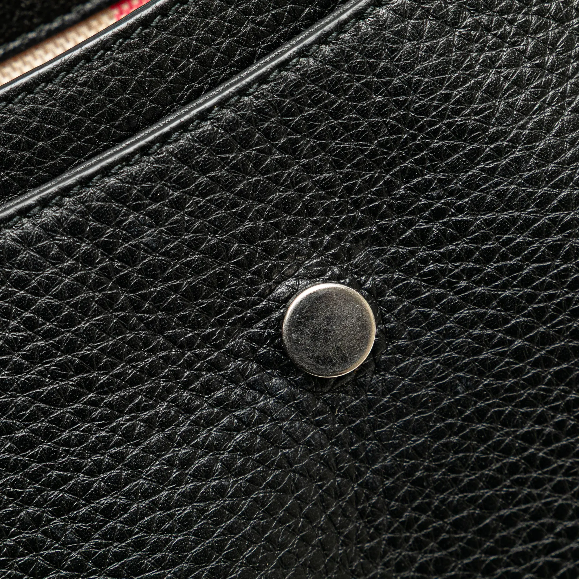 Black Gucci Medium Leather Bamboo Daily Crossbody