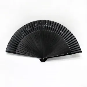 BLACK HAND-HELD FAN