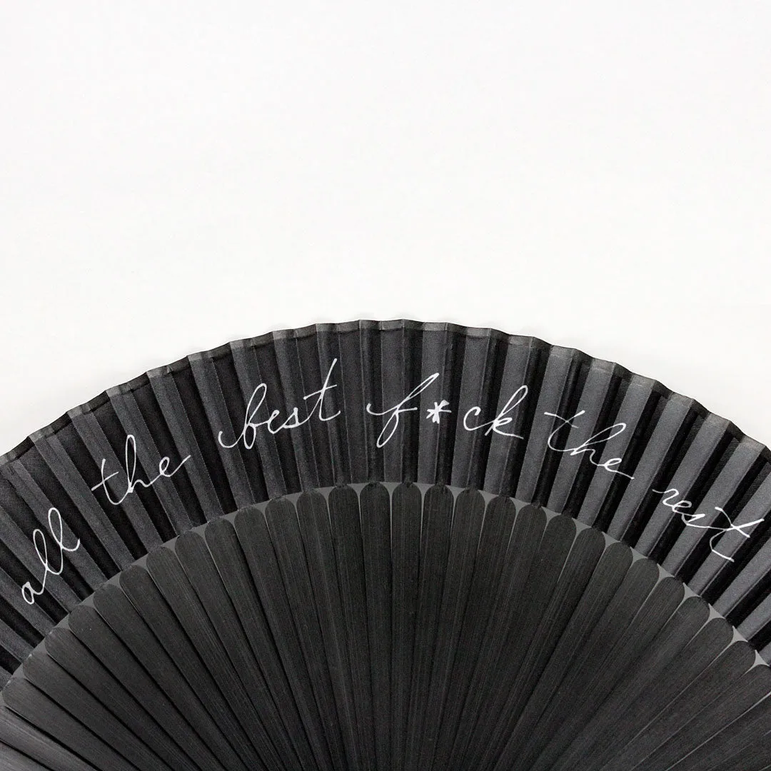 BLACK HAND-HELD FAN