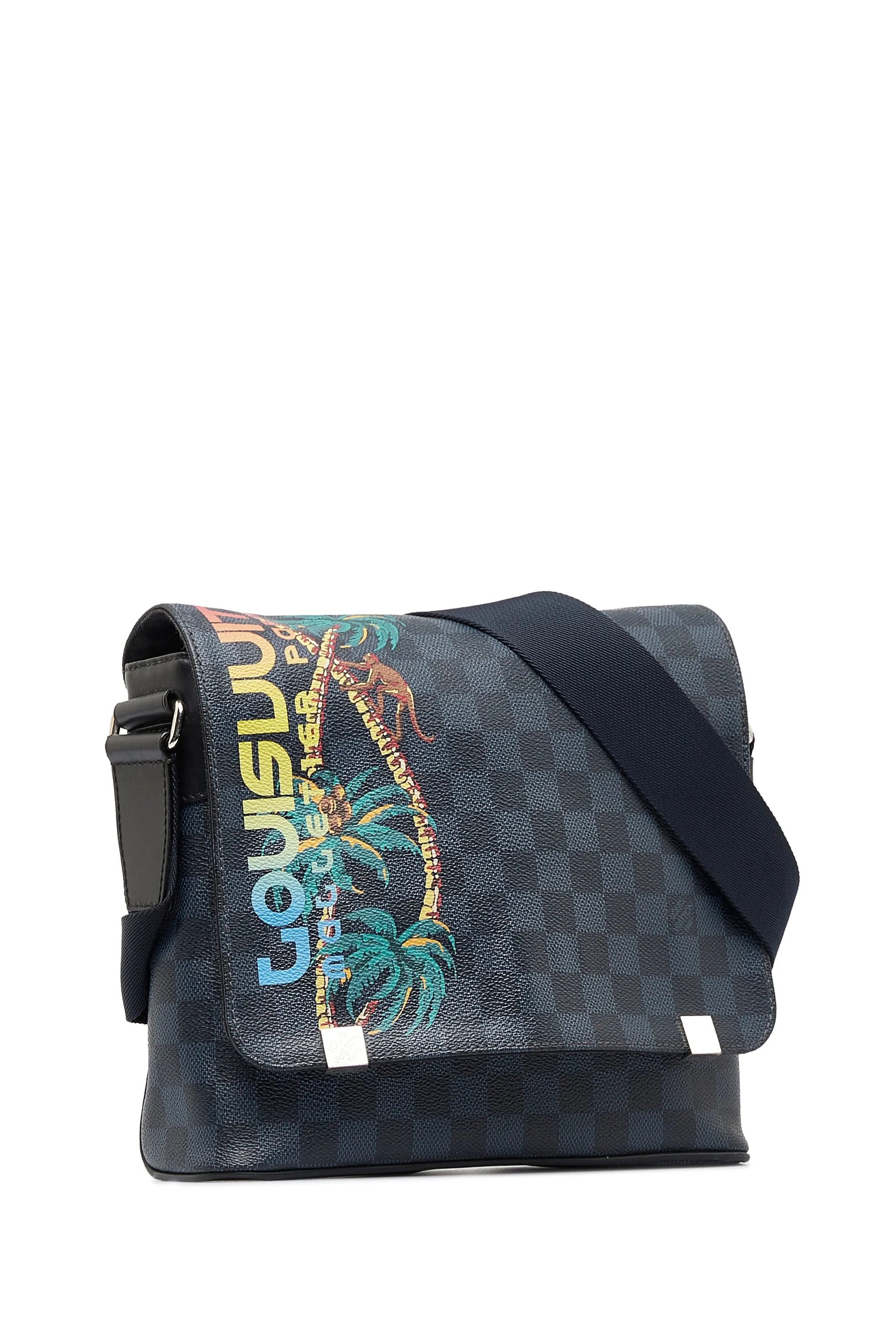 Black Louis Vuitton Damier Cobalt Jungle District Messenger PM Crossbody Bag