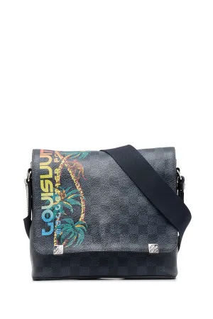 Black Louis Vuitton Damier Cobalt Jungle District Messenger PM Crossbody Bag
