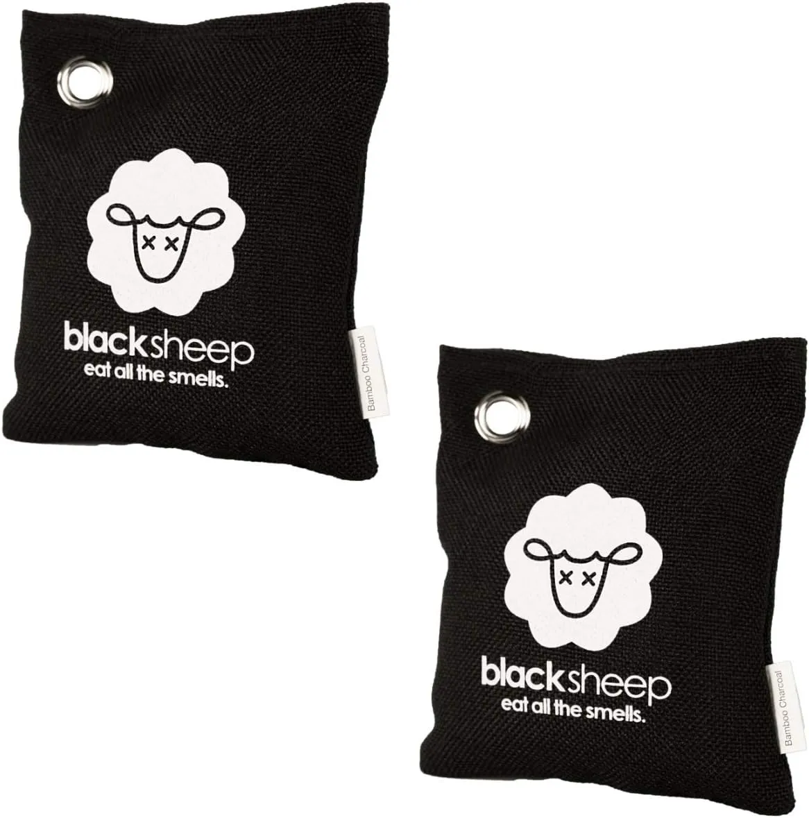 Black Sheep - Bamboo Charcoal Natural Air Purifying Bag - Eliminates Odors in Homes, Cars, Bags, Shoes, Closets & More - 200g (2)