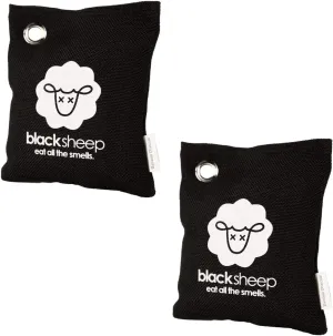 Black Sheep - Bamboo Charcoal Natural Air Purifying Bag - Eliminates Odors in Homes, Cars, Bags, Shoes, Closets & More - 200g (2)