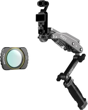 Blade Arm Accessories Compatible with DJI osmo Pocket 3/2,insta360/Gopro, Handhold Camera Mount with 1/4 Screw, CPL Filter