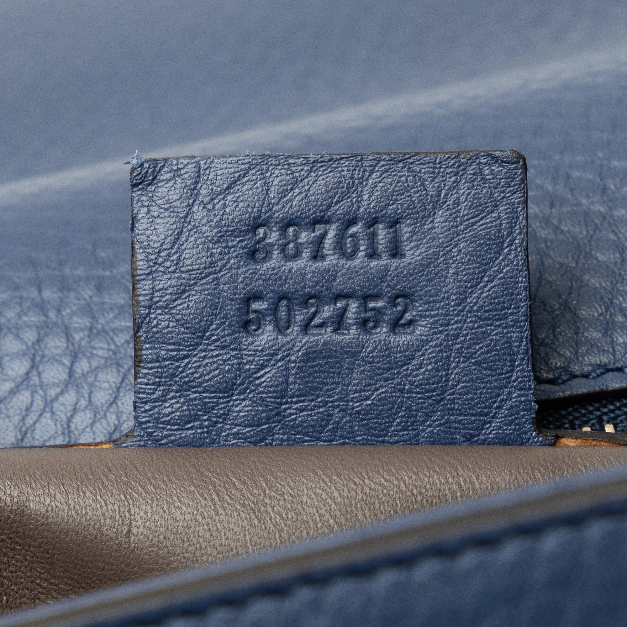 Blue Gucci Medium Miss Bamboo Leather Crossbody