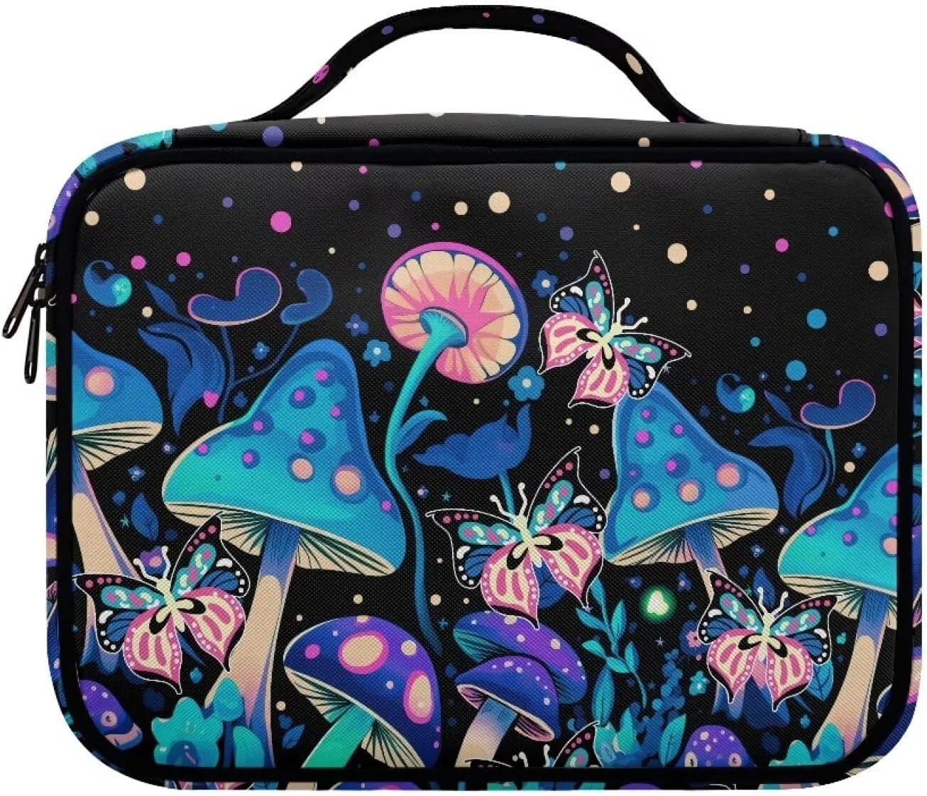 Blue Mushrooms Bible Case for Girls Stylish Bible Tote Bag for Women Girls Cute Bible Book Cover Bible Cover for Men Bible Book Case for Boys Bible Carrying Case for Women Bible Gifts