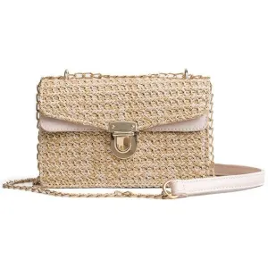 Bohemian Vintage Style Straw Crossbody Handbag