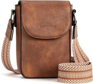 BOSTANTEN Small Crossbody Bags for Women Cell Phone Purse Leather Wallet Handbags with Card Slots