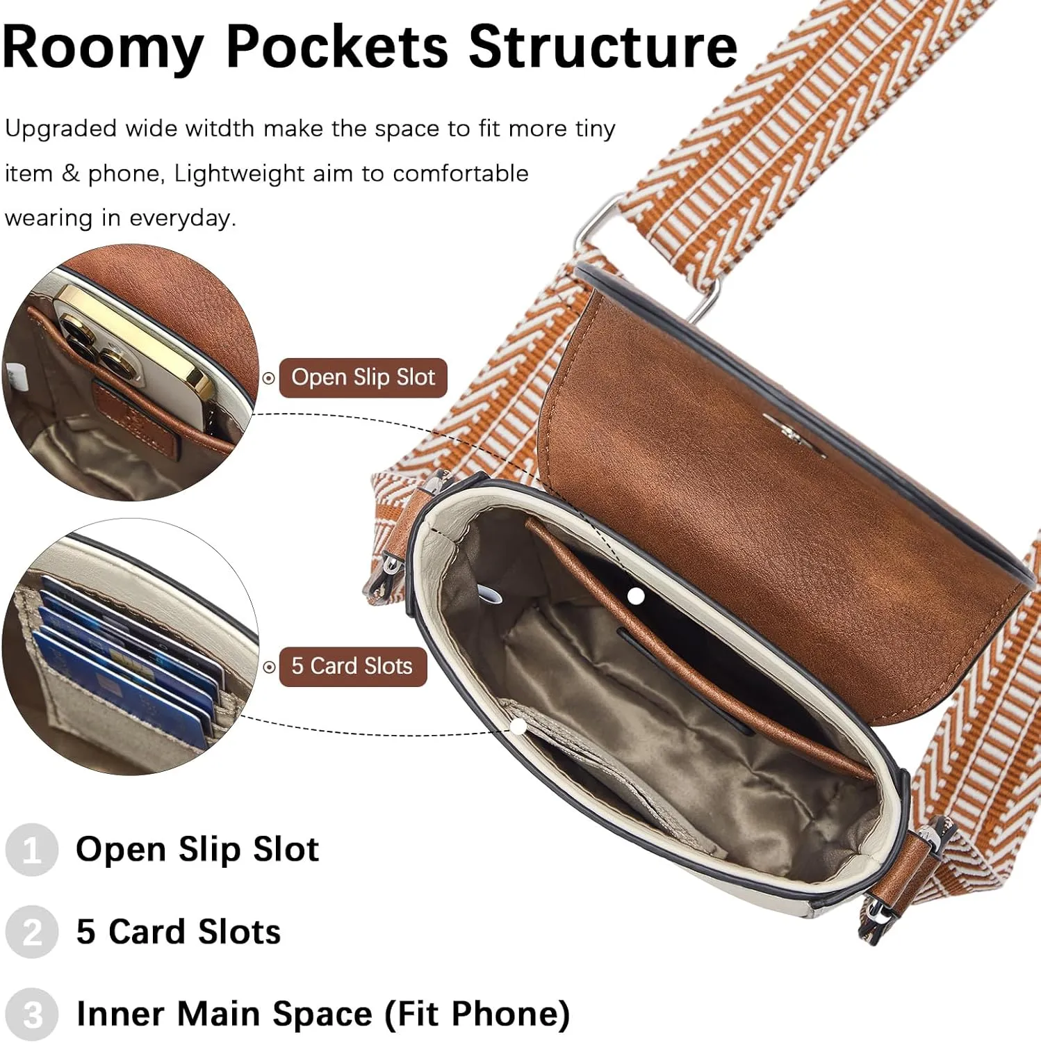 BOSTANTEN Small Crossbody Bags for Women Cell Phone Purse Leather Wallet Handbags with Card Slots