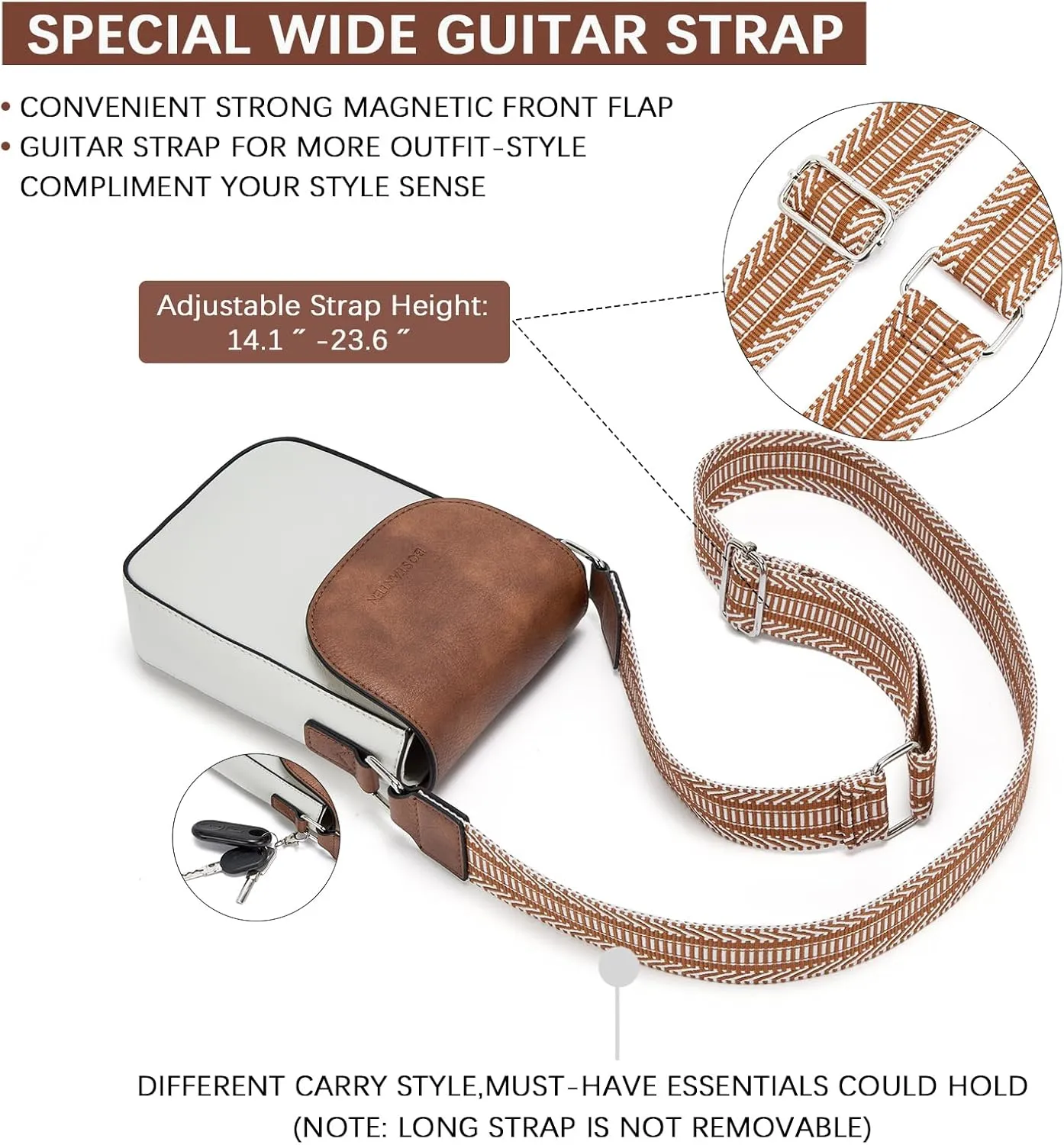 BOSTANTEN Small Crossbody Bags for Women Cell Phone Purse Leather Wallet Handbags with Card Slots