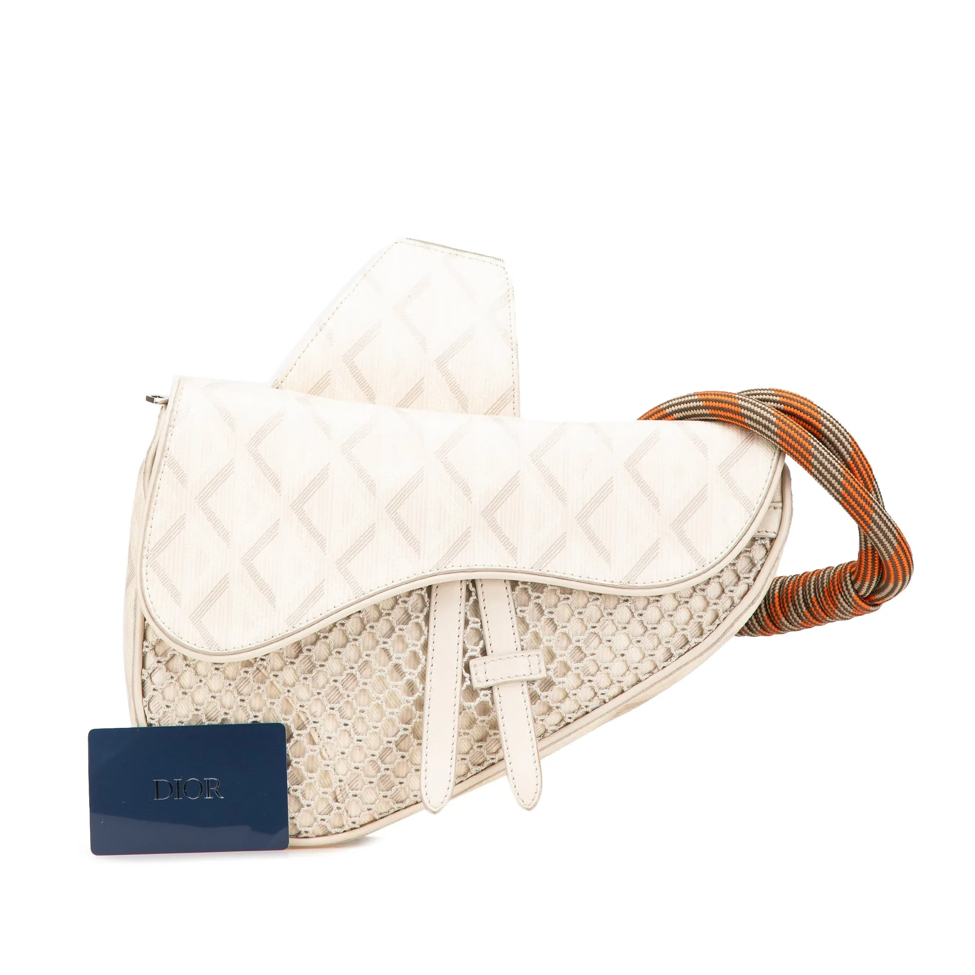 Brown Dior Coated Canvas CD Diamond Nautic Saddle Crossbody