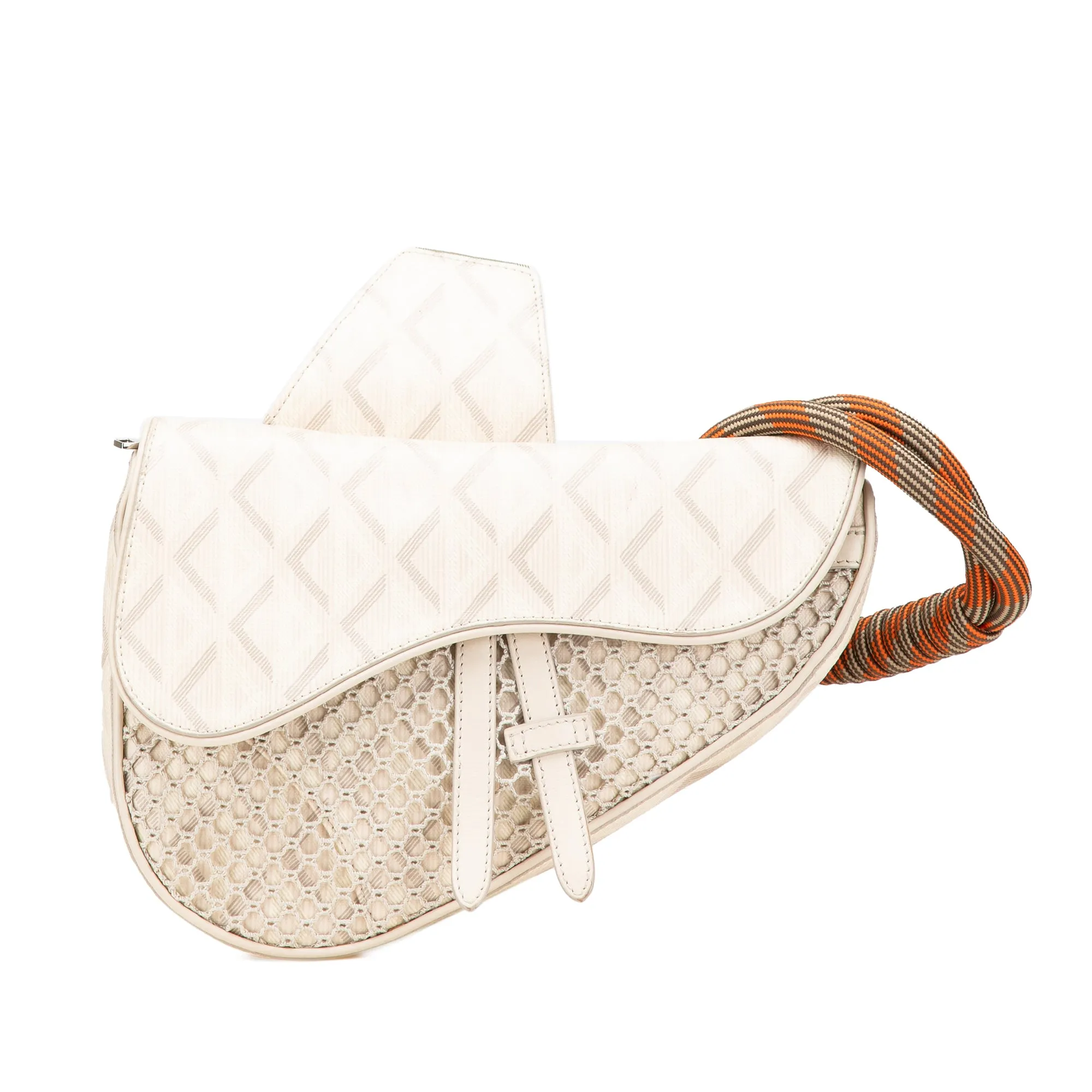 Brown Dior Coated Canvas CD Diamond Nautic Saddle Crossbody