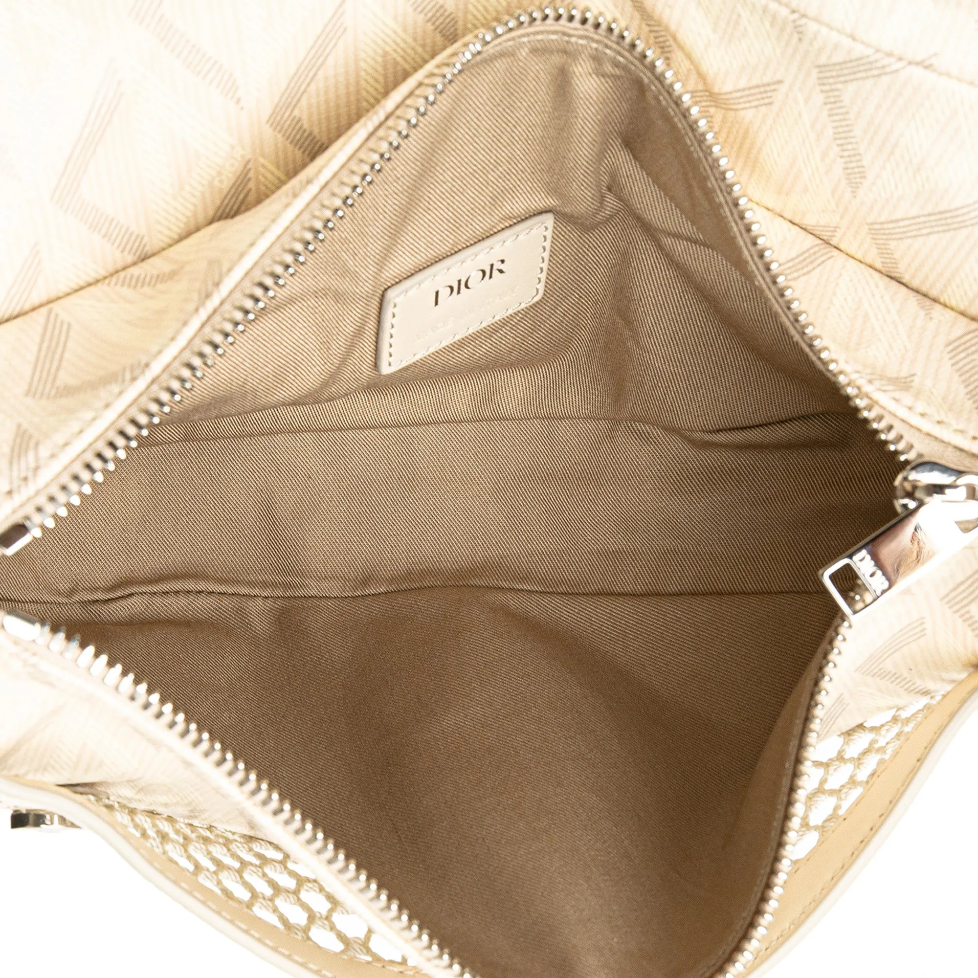 Brown Dior Coated Canvas CD Diamond Nautic Saddle Crossbody