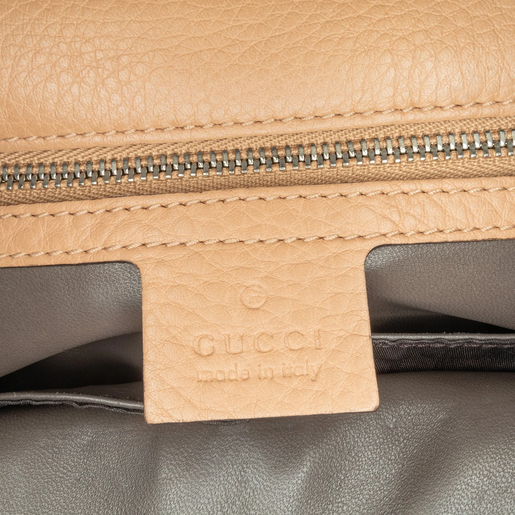 Brown Gucci Medium Leather Studded Miss Bamboo Crossbody