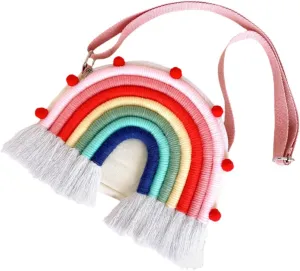 Cabilock Cute Rainbow Purse for Spacious Storage Bag for Little Adorable Wall Hanging Organizer Encourages Independence and Fun Tidying Up