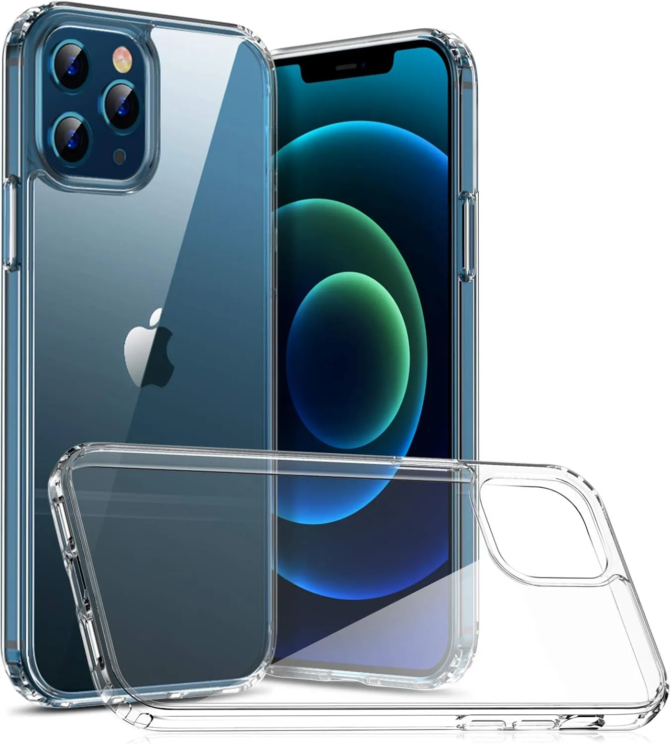 CAFELE Crystal Clear Case Compatible with iPhone 12 Pro Max, [Military Grade Drop Tested] Protective Shockproof Hard PC Back with Soft TPU Bumper Cover Case Replacement for iPhone 12 Pro Max-6.7inch