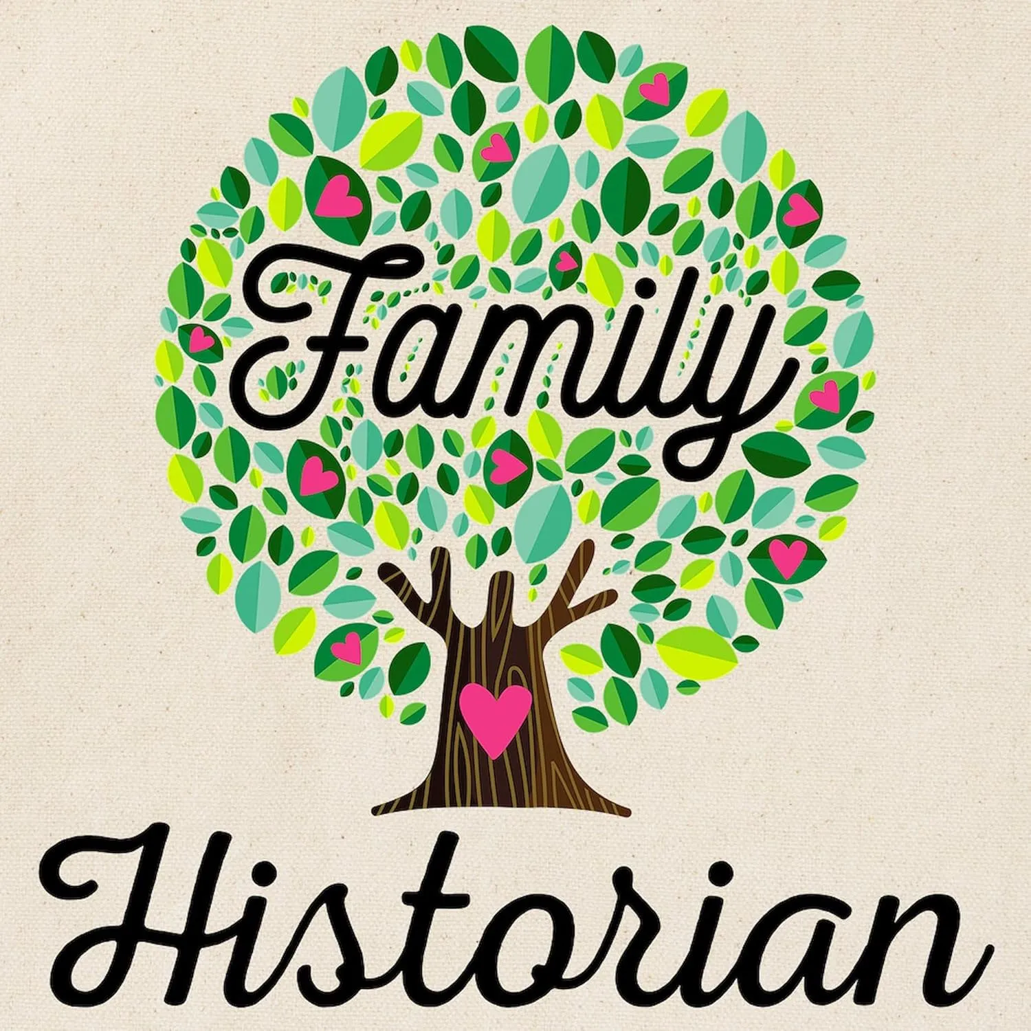 CafePress Family Historian Genealogist Tote Bag Reusable Natural Beige Canvas Shopping Bag
