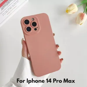 Camera Lens Cover Shockproof Silicone Case For Apple iPhone 14 Pro Max Pink