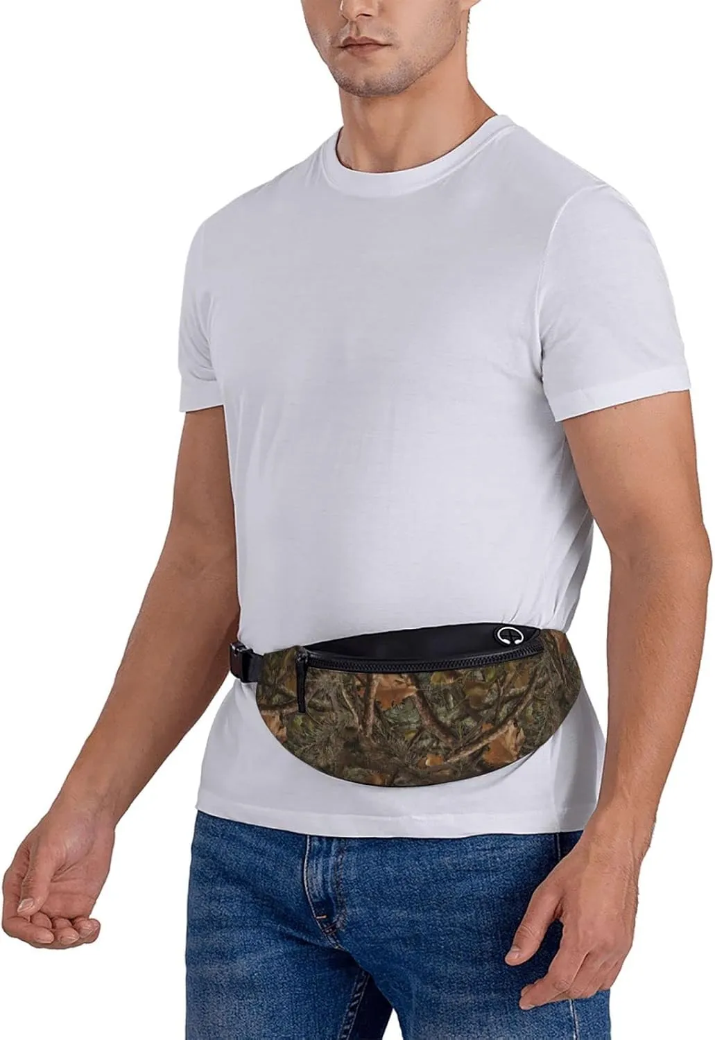 Camo Hunting Fanny Pack Waist Bag Adjustable Belt Bag For Men Women Traveling Hiking Cycling Running