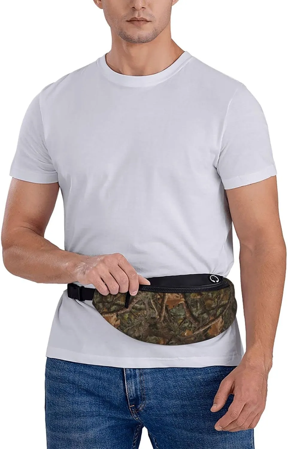 Camo Hunting Fanny Pack Waist Bag Adjustable Belt Bag For Men Women Traveling Hiking Cycling Running