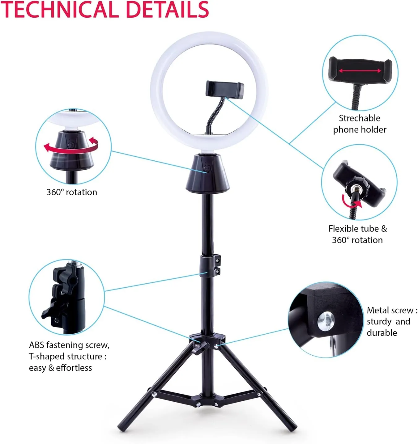Canal Toys Studio Creator 360 Video Maker Kit, Green Screen and Tripod, Face and Motion Tracker, 10" Light Ring, Multi Colored