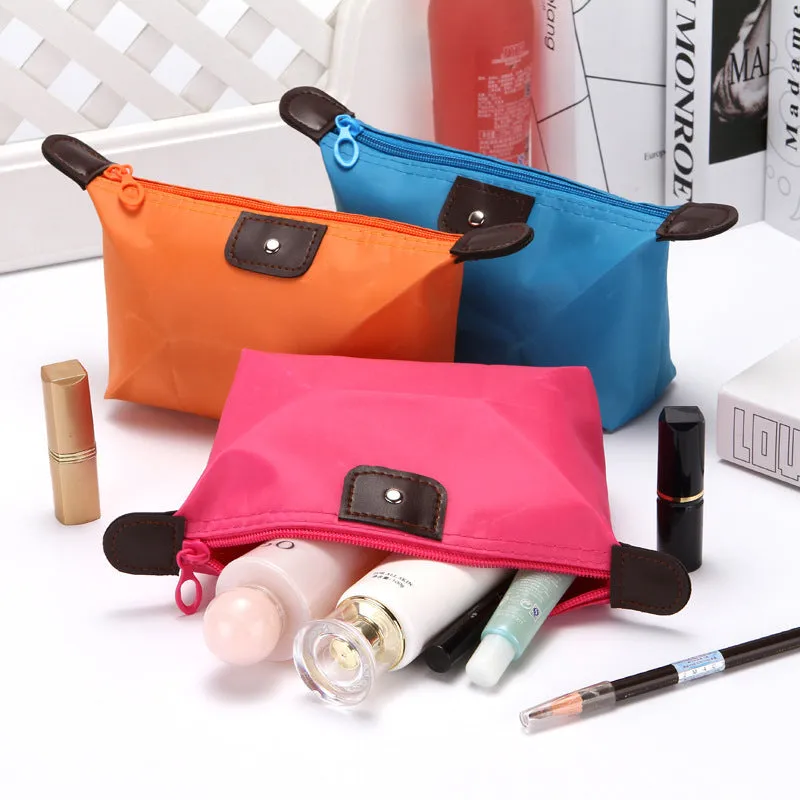 Candy Color Folding Mummy Dumpling Shape Cosmetic Bags
