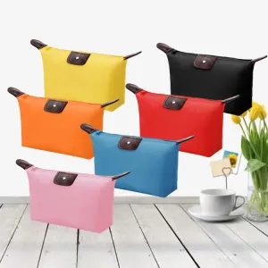 Candy Color Folding Mummy Dumpling Shape Cosmetic Bags