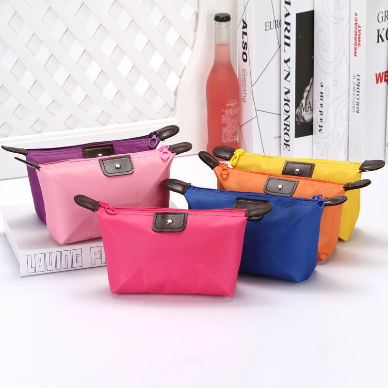 Candy Color Folding Mummy Dumpling Shape Cosmetic Bags