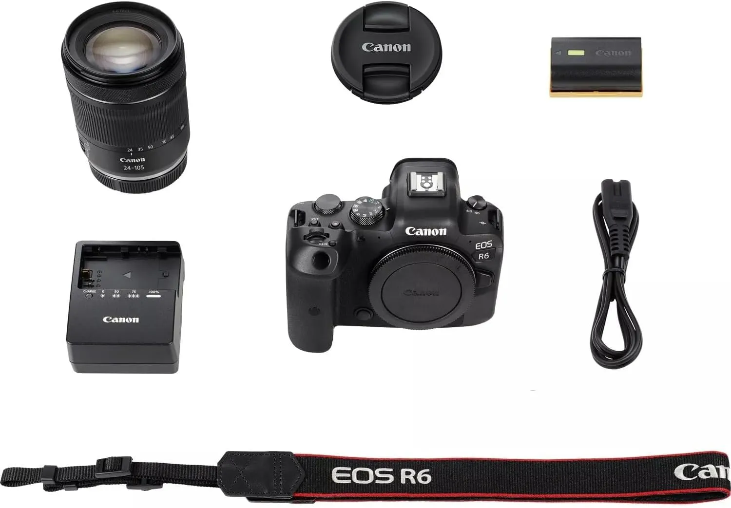 Canon EOS R6 Mark II Mirrorless Camera RF24-105mm F4 L USM Lens Kit, Hybrid Full-Frame Camera, 24.2 Megapixel CMOS Sensor. Photo and Video Camera Capabilities, RF Mount, Black