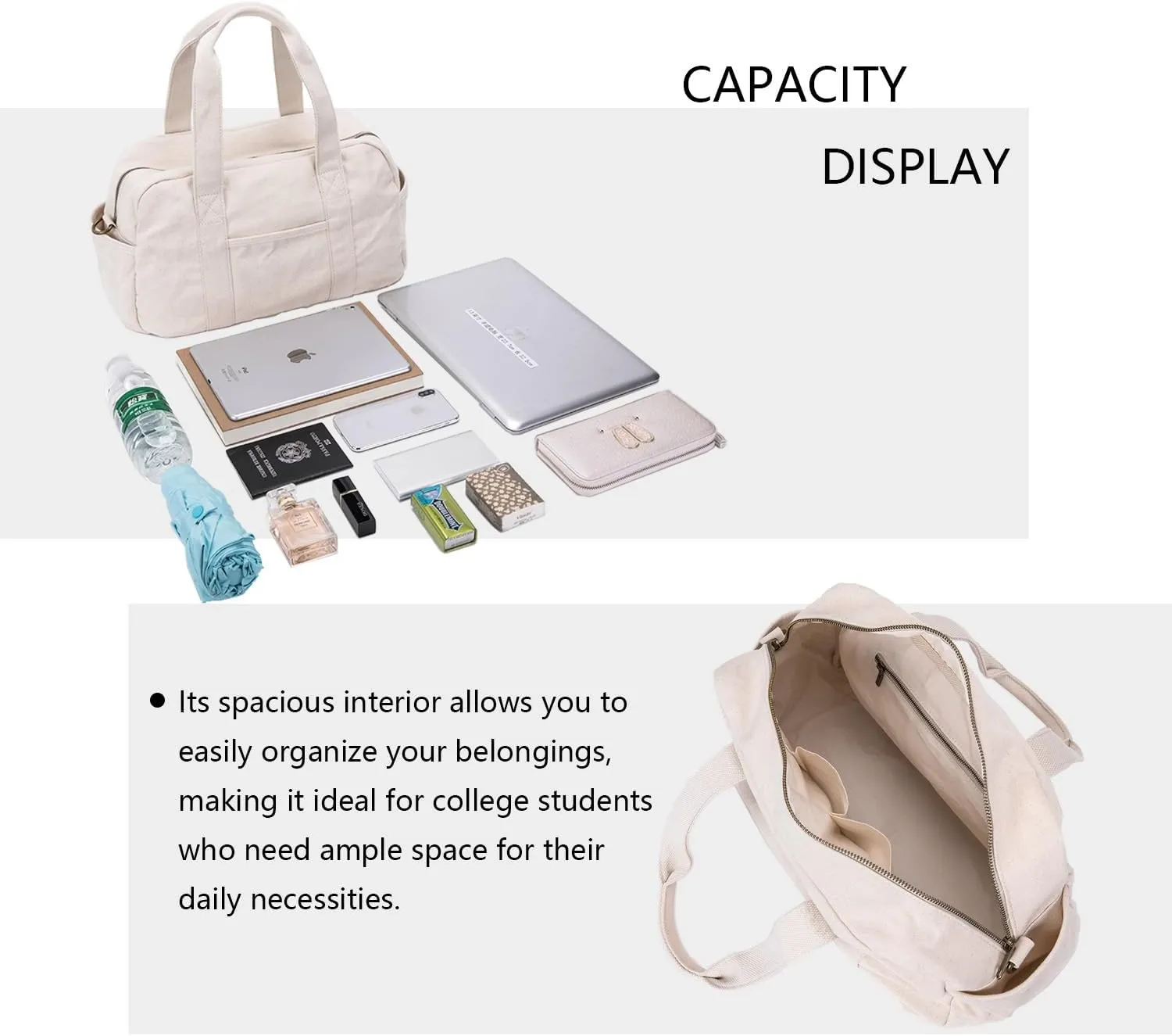 Canvas bag new handbag large capacity cloth bag travel bag duffel bag shoulder bag