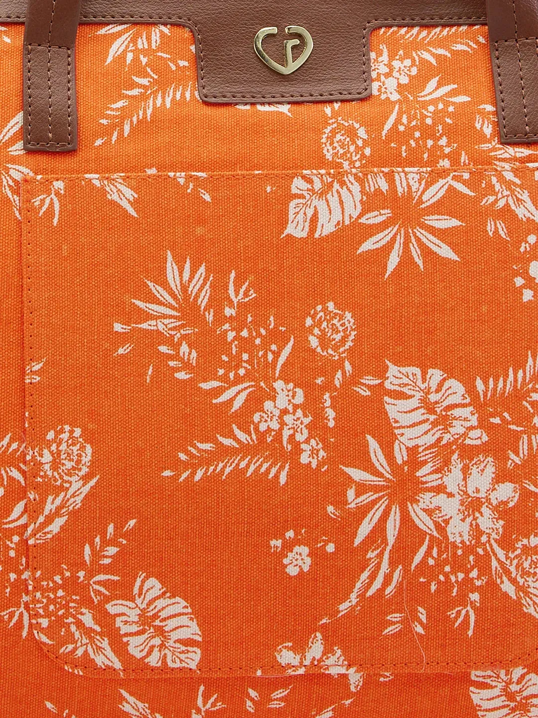 Caprese Kendall Large Orange Tote Bag