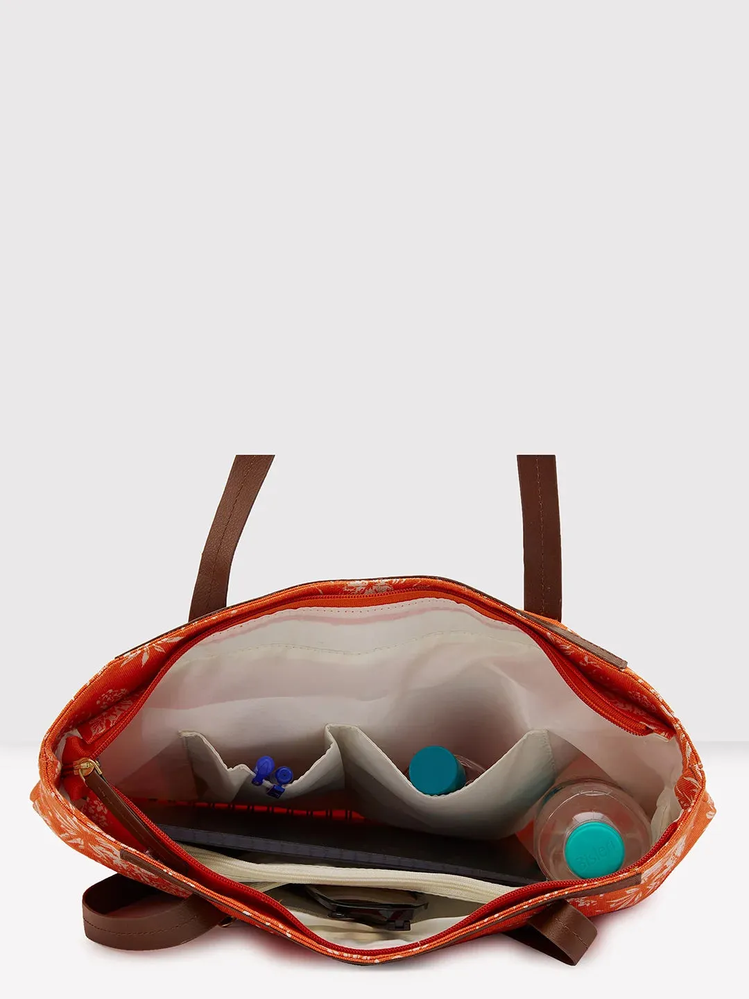 Caprese Kendall Large Orange Tote Bag
