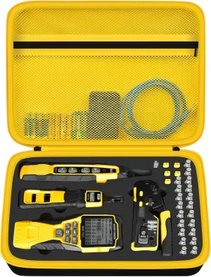 Case Compatible with Klein Tools VDV501-851 VDV500-123 VDV226-110 VDV427-300. Storage Carrying Travel Holder for Cable Tester for Scout Pro 3/ Tracer Probe/Wire Stripper and Accessories- Yellow Zipper