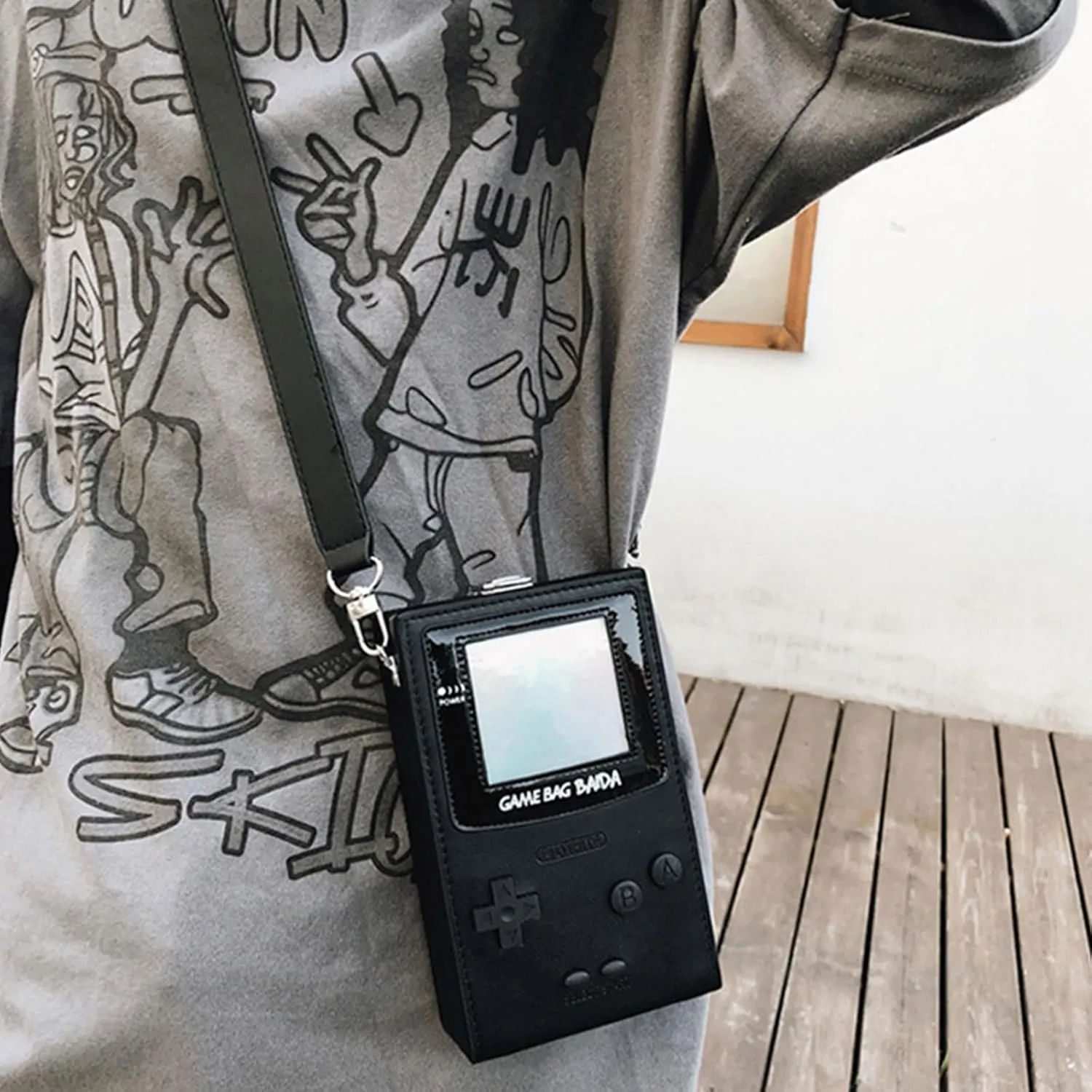 Casual Crossbody Bag PU Game Machine Style Small Messenger Bag Shoulder Bag Change Purse Travel Daypacks