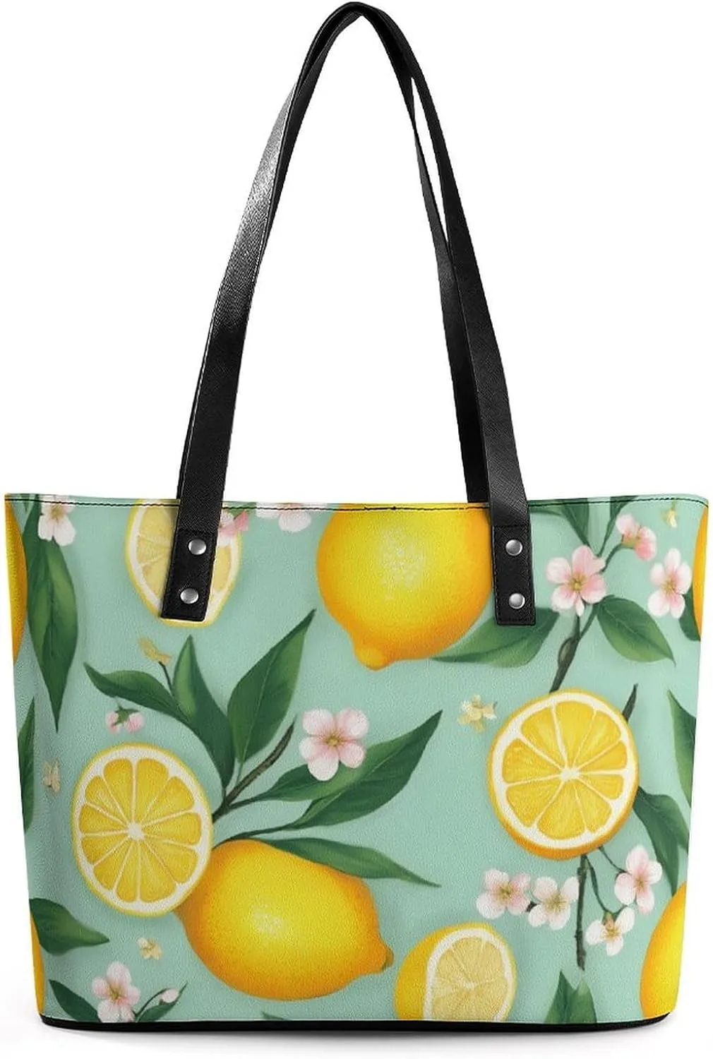 Casual Unsiex Tote Bag, Men and Women Lightweight Handbag with Compartment for Business, Travel